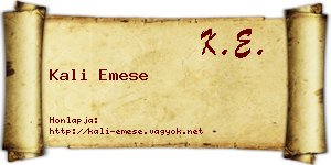 Kali Emese névjegykártya